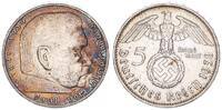 Drittes Reich - Deutschland 5 Mark Reichsmark 3. Reich 5 Mark Hindenburg 1938 A -