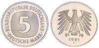 Deutschland / Bundesrepublik 5 Mark 5 DM Kursmünze 1981 F TOP-Erhaltung ! Polierte Platte (PP, Proof) -