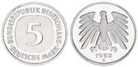 Deutschland / Bundesrepublik 5 Mark 5 DM Kursmünze 1982 G TOP-Erhaltung ! Polierte Platte (PP, Proof) -