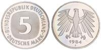 Deutschland / Bundesrepublik 5 Mark 5 DM Kursmünze 1984J TOP-Erhaltung ! Polierte Platte (PP, Proof) -