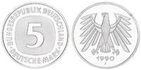 Deutschland / Bundesrepublik 5 Mark 5 DM Kursmünze 1990J TOP-Erhaltung ! Polierte Platte (PP, Proof) -