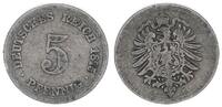 Deutsches Kaiserreich 5 Pfennig Fehlprägung 5 Pfennig 1875 C Abschlag auf dickem Schrötling 3,2g -