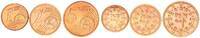 Portugal 1,2,5 Cent komplett Portugal 1,2,5 Cent Kursmünzen 2007 komplett prägefrisch -
