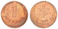 Deutschland 1 Pfennig 20 % dezentriert BRD 1 Pfennig 1969 Fehlprägung: 20% dezentriert -