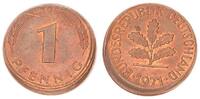 Deutschland 1 Pfennig 10-15 % dezentriert BRD 1 Pfennig 1971 G Fehlprägung: 10-15% dezentriert -