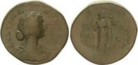 Antike / Kaiserzeit, Faustina II Sesterz Faustina Filia (II) Sesterz Fecunditas n.r. stehend -