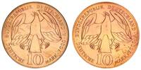 Deutschland BRD 10 Mark Probe,Kupfer/Zink BRD 10 DM 2000 A Bach - Kopplung zweier Adlerseiten - ohne Randschrift CH UNC