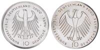 Deutschland BRD 10 Mark Probe BRD 10 DM 2000 Expo - Kopplung zweier Adlerseiten - ohne Randschrift -