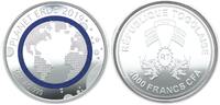 Togo - Republique Togolaise 1000 Francs CFA blauer Planet Erde - 1 Unze Silber zur 5 Euro Münze 2016 -
