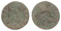 Römisches Reich - Kaiserzeit Bronze AE Constantinus I Wolf säugt Romulus und Remus - Urbs Roma -
