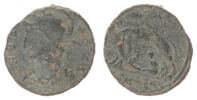 Römisches Reich - Kaiserzeit Bronze AE Constantinus I Wolf säugt Romulus und Remus - Urbs Roma -