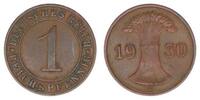 Deutschland / Weimar 1 Pfennig Weimar 1 Reichspfennig J.313 1930 E -