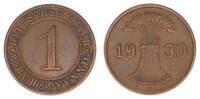 Deutschland / Weimar 1 Pfennig Weimar 1 Reichspfennig J.313 1930 E -