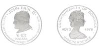 Dominikanische Republik 10 Dollar 10 Dollar 1978 PAPST BESUCH PAPAL VISIT DOMINICA Dominikanische Republik -