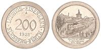 Deutschland / Nürnberg-Fürth 200Pf-Wertmarke Nürnberg 200 Pfennig Marke Ludwigseisenbahn 1921 Aluminium -