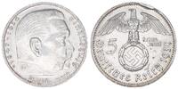 Drittes Reich - Deutschland 5 Mark Reichsmark 3. Reich 5 Mark Hindenburg 1939 G seltenes Münzzeichen * -