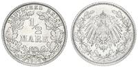 Kaiserreich Deutschland 1/2 Mark Deutsches Kaiserreich, 1/2 Mark Silber 1906 E * -