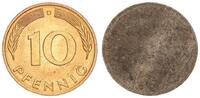 Deutschland 10 Pfennig BRD 10 Pfennig D Fehlprägung einseitiger Abschlag der Wertseite -