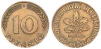 Deutschland 10 Pfennig Fehlprägung BRD 10 Pfennig 1950 D Fehlprägung: auf untergewichtiger Ronde 3,37 g -