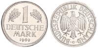 Deutschland 1 D-Mark BRD 1 D-Mark 1969 G Fehlprägung: Wertseite leicht dezentriert -