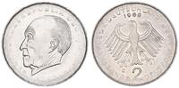 Deutschland 2 DM 2 DM J.406 Adenauer 1969G, Fehlprägung, Schrötling zu dünn, 3,77g, prfr. -