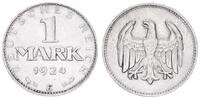 Deutschland/ Weimar 1 Mark Weimar 1 Mark 1924 E, Fehlprägung Randarabesken zusammen -