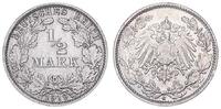 Kaiserreich 1/2 Mark Fehlprägung 1/2 Mark Silber 1919 J Mzz stark doppelt geprägt -