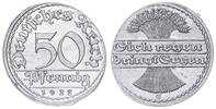 Deutschland / Weimar 50 Pfennig Weimar 50Pf.1922E J.301 FEHLPRÄGUNG auf ovalem Schrötling Rand zu 50% geriffelt -