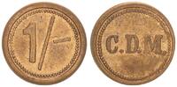 Kolonien: Deutsch-Südwestafrika Messingmarke zu 1/- Deutsch-Südwestafrika Oranje/Lüderitz Wertmarke zu 1/- der Diamantenmine CDM -