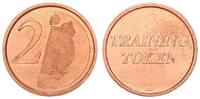 Frankreich/Österreich Vorläufer,Testprobe <i>2 Cent</i> Training Token Frankreich 2 Cent Training Token (2001) Testmünze im Vorfeld der Europroduktion -