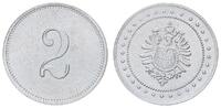Deutschland / Kaiserreich / PROBEPRÄGUNG 2 Pfennig Kaiserreich Probe 2 Pfennig J.2 o.Jahr Wertzahl/Reichsadler Kupfer,versilbert -