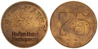 Kolonien: Deutsch-Südwestafrika 75 Pf. DSWA Hafen Hotel Swakopmund Werth Marke zu 75 Pfennig -