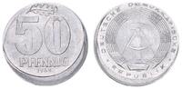 DDR - Deutsche Demokratische Republik 50 Pfennig Fehlprägung DDR 50 Pfennig Fehlprägung 15 % dezentriert, Rand glatt -
