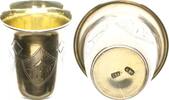 Russland Schnapsbecher Russland Schnapsbecher 84 Zolotny Silber, Beschaumarke NE3 -