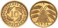 Weimarer Republik - Deutschland 10 Pfennig Weimar 10 Pfennig 1936 E -