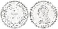 Potugisisch Indien 1 Rupie 1912 über 1911 Fehlprägung Indien Fehlprägung 1 Rupie 1912 über 1911 overdated 2 über 1 -