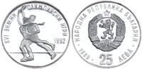Bulgarien 25 Leva zur Winterolympiade 1992 in Albertville, Frankreich -