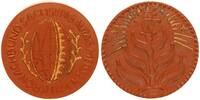 Deutschland Porzellanmedaille Porzellanmedaille 1921 Sachsengautag Meissen Kronachbund braun mit Golddekor -