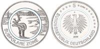 Bundesrepublik Deutschland - BRD 5 Euro Subpolare Zone blau - Hirsch und Adler -