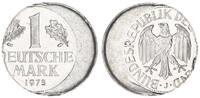 Deutschland 1 Mark BRD 1 Mark 1975 J Fehlprägung 30 % dezentriert -