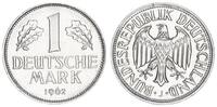 Deutschland 1 Mark BRD 1 Mark 1962 J Fehlprägung ohne Randschrift, Auslands-Ronde -