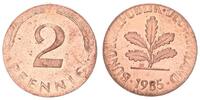 Deutschland 2 Pfennig Fehlprägung BRD 2 Pfennig 1985 J Fehlprägung auf zu kleinem zu dünnem Schrötling, 1,74g -