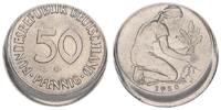 Deutschland 50 Pfennig Fehlprägung 15% dezentriert ohne Riffelrand -