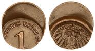 Kaiserreich 1 Pfennig 40% dezentriert -