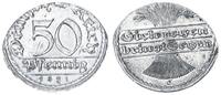 Deutschland / Weimar 50 Pfennig Weimar 50Pf.1921 E J.301 FEHLPRÄGUNG auf ovalem Schrötling -