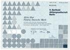 Deutschland / Berlin Aktie Aktie über 50 Mark, Berthold AG Berlin, Nr. 300508 inkl Gewinnanteilsscheine -