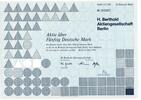 Deutschland / Berlin Aktie Aktie über 50 Mark, Berthold AG Berlin, Nr. 300507 inkl Gewinnanteilsscheine -