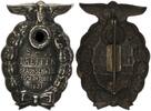 3. Reich Orden S-A Treffen Braunschweig 1931 ovaler Schild, hohl geprägt ** -