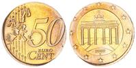 Deutschland / Bundesrepublik 50 Cent 50 Cent 2002 G Fehlprägung auf 20 Cent Rohling -