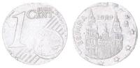 Spanien 1 Cent Fehlprägung Spanien 1 Cent 1999 in Aluminium 0,74g -